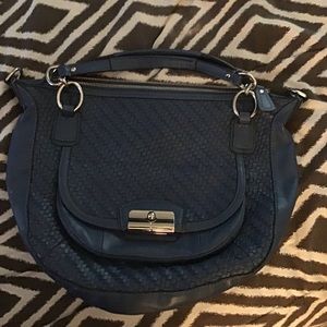 COACH Blue Woven Bag
